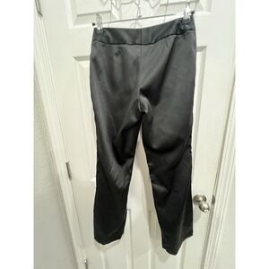 vintage Black Embroidered‎ Floral Satin Pants Evening Party Cocktail